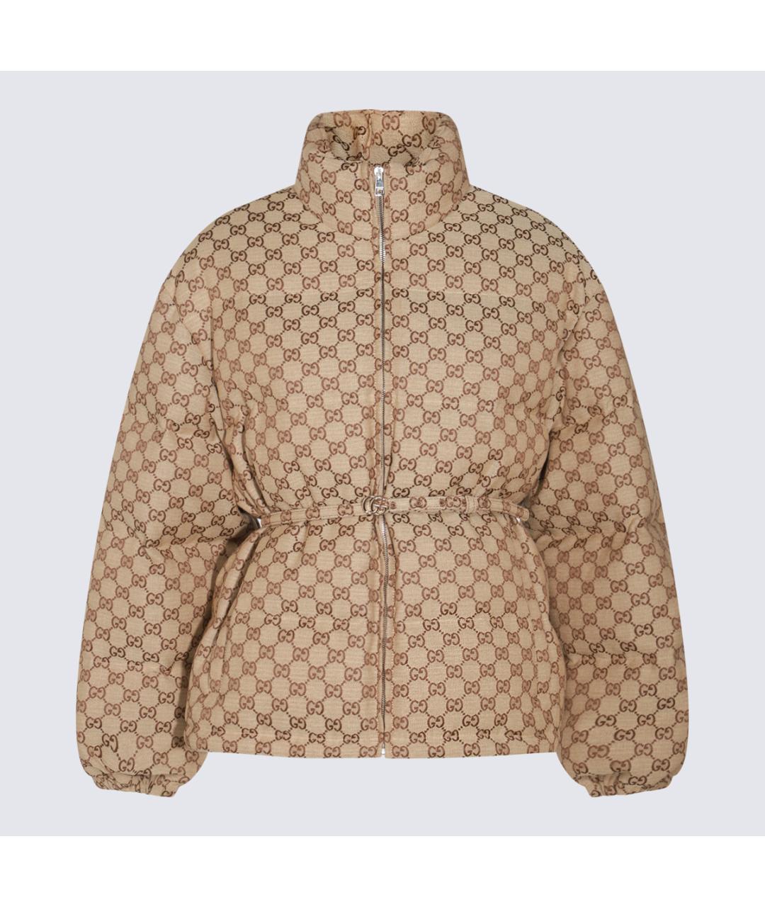 GUCCI Бежевый хлопковый пуховик, фото 3