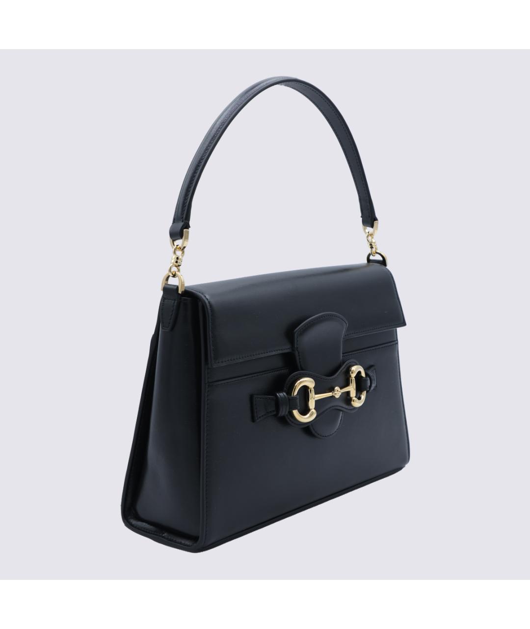 GUCCI Черная кожаная сумка тоут, фото 2