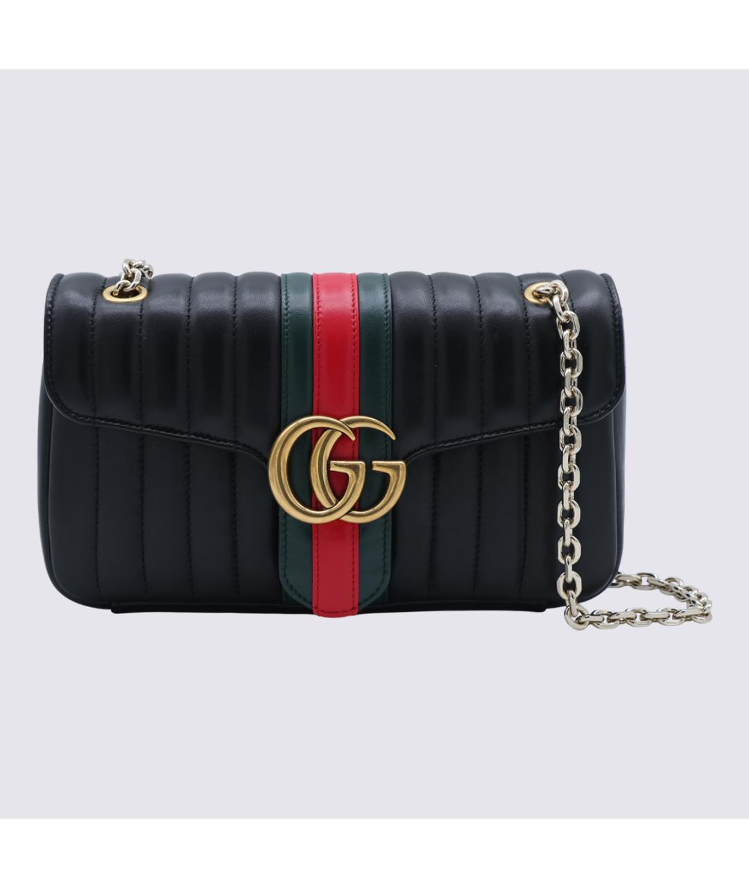 GUCCI Черная кожаная сумка через плечо, фото 5