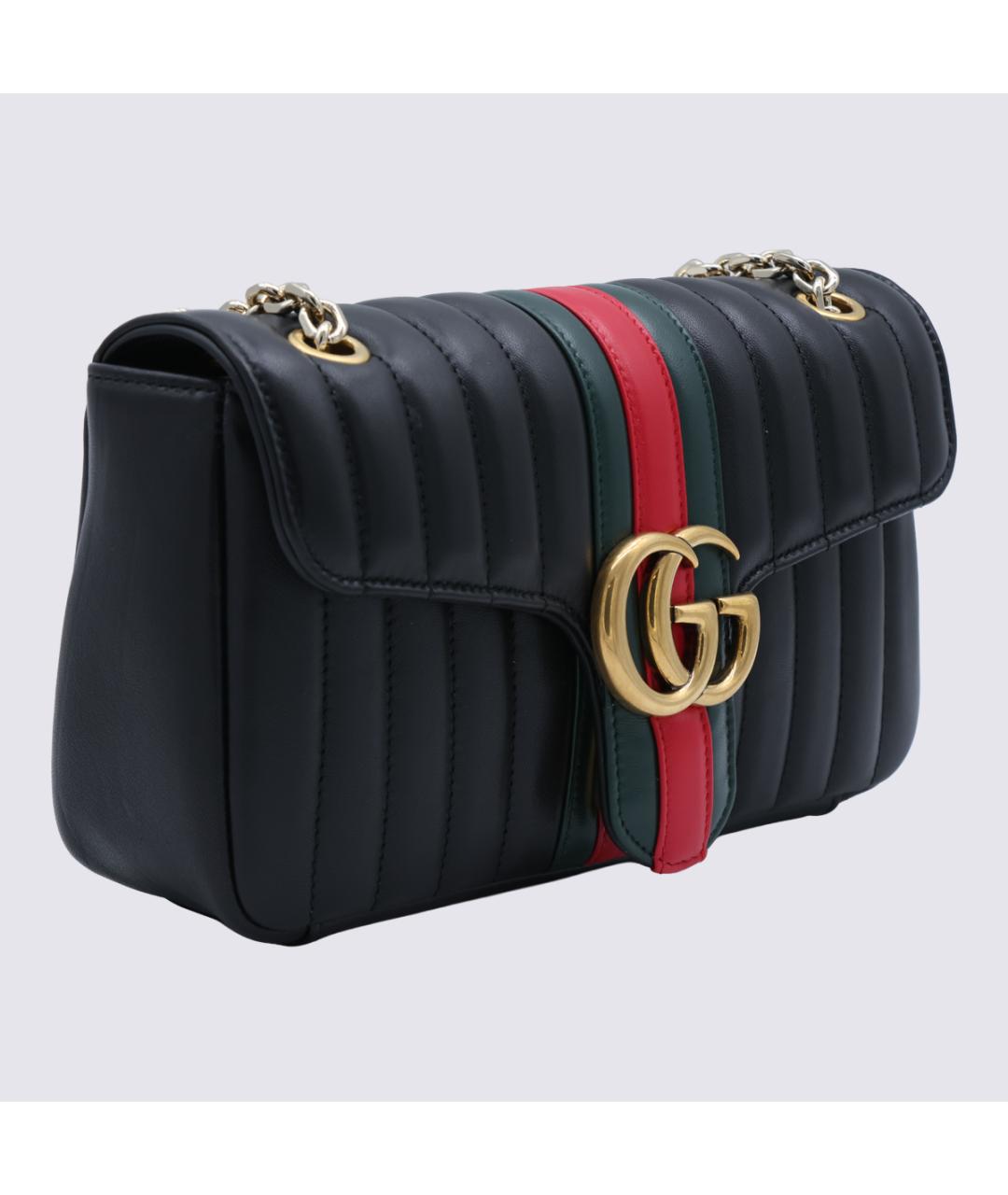 GUCCI Черная кожаная сумка через плечо, фото 2