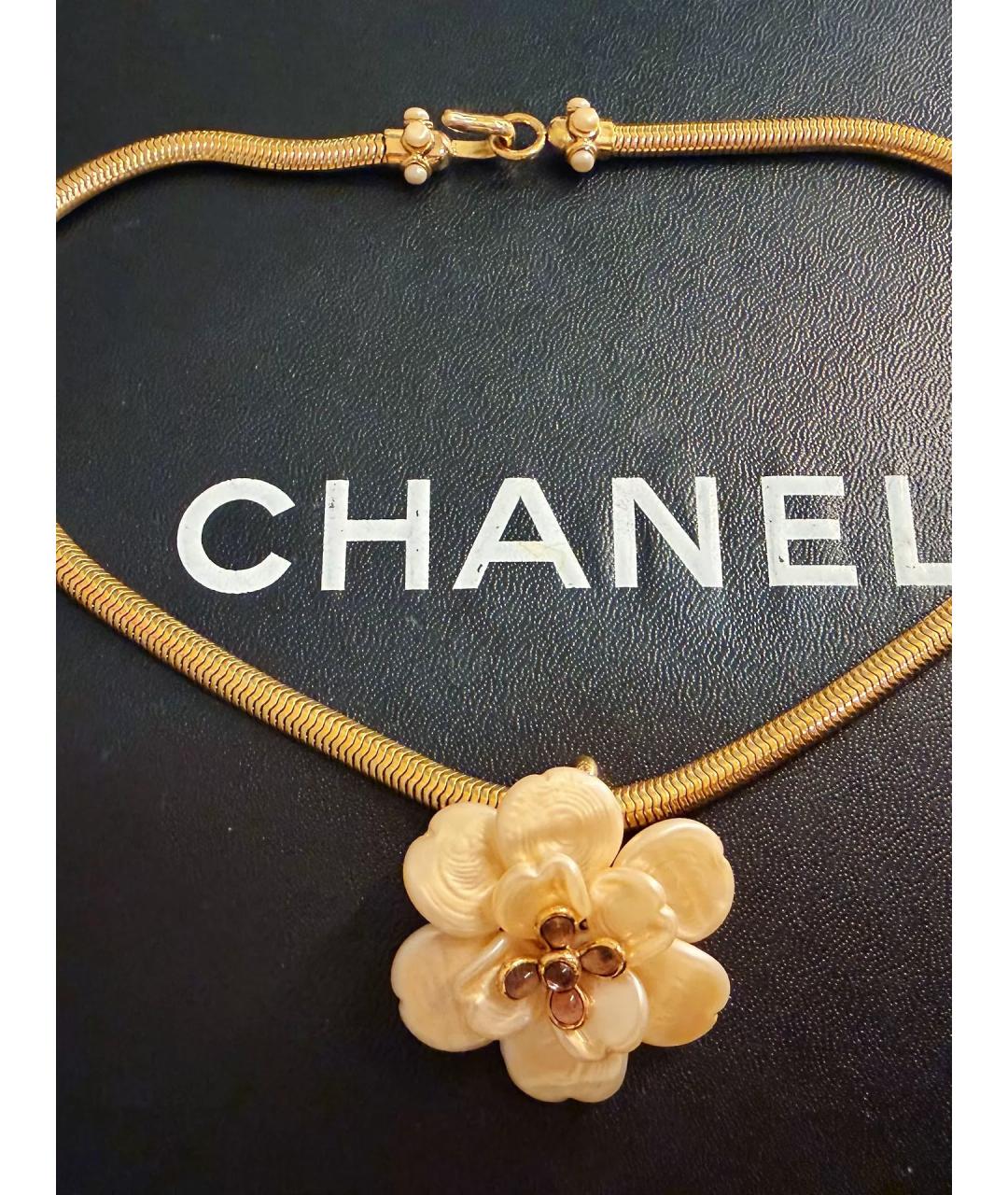 CHANEL Золотой жемчужный кулон, фото 2
