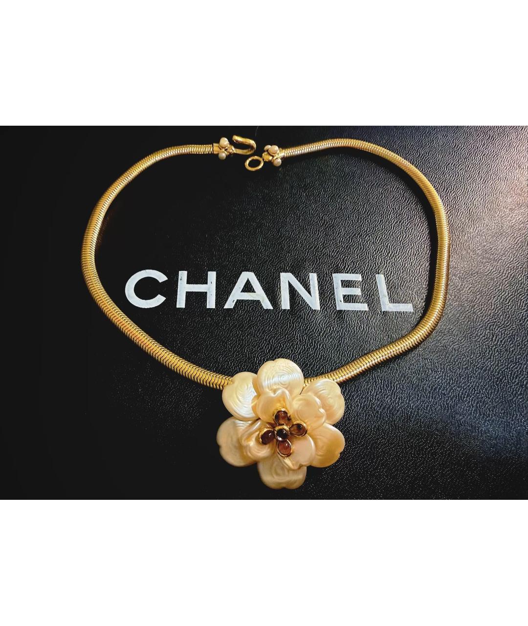 CHANEL Золотой жемчужный кулон, фото 6