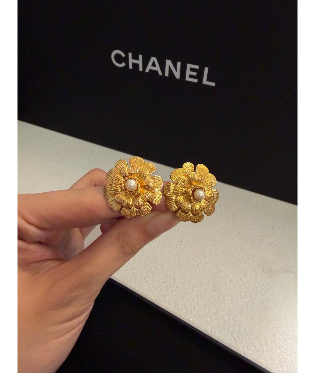 CHANEL Золотые жемчужные серьги, фото 4