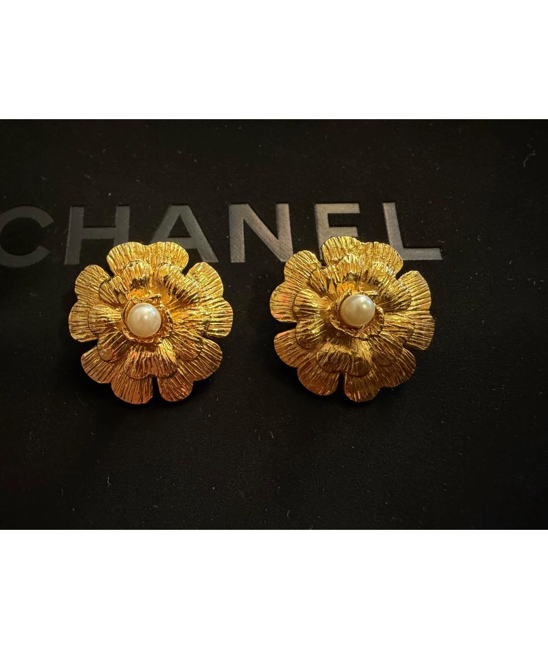 CHANEL Золотые жемчужные серьги, фото 8