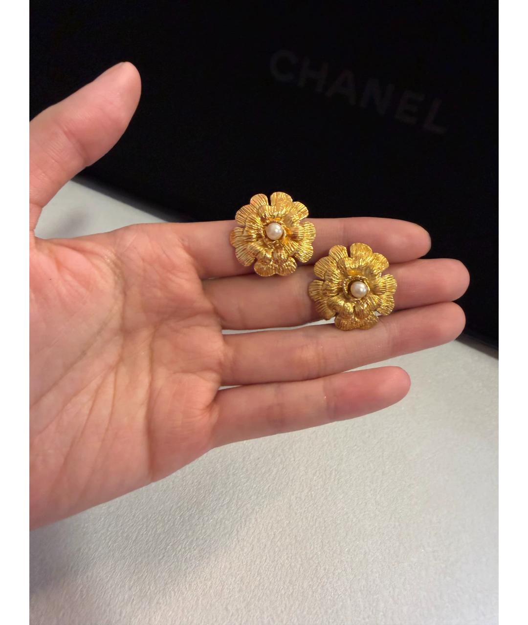 CHANEL Золотые жемчужные серьги, фото 7