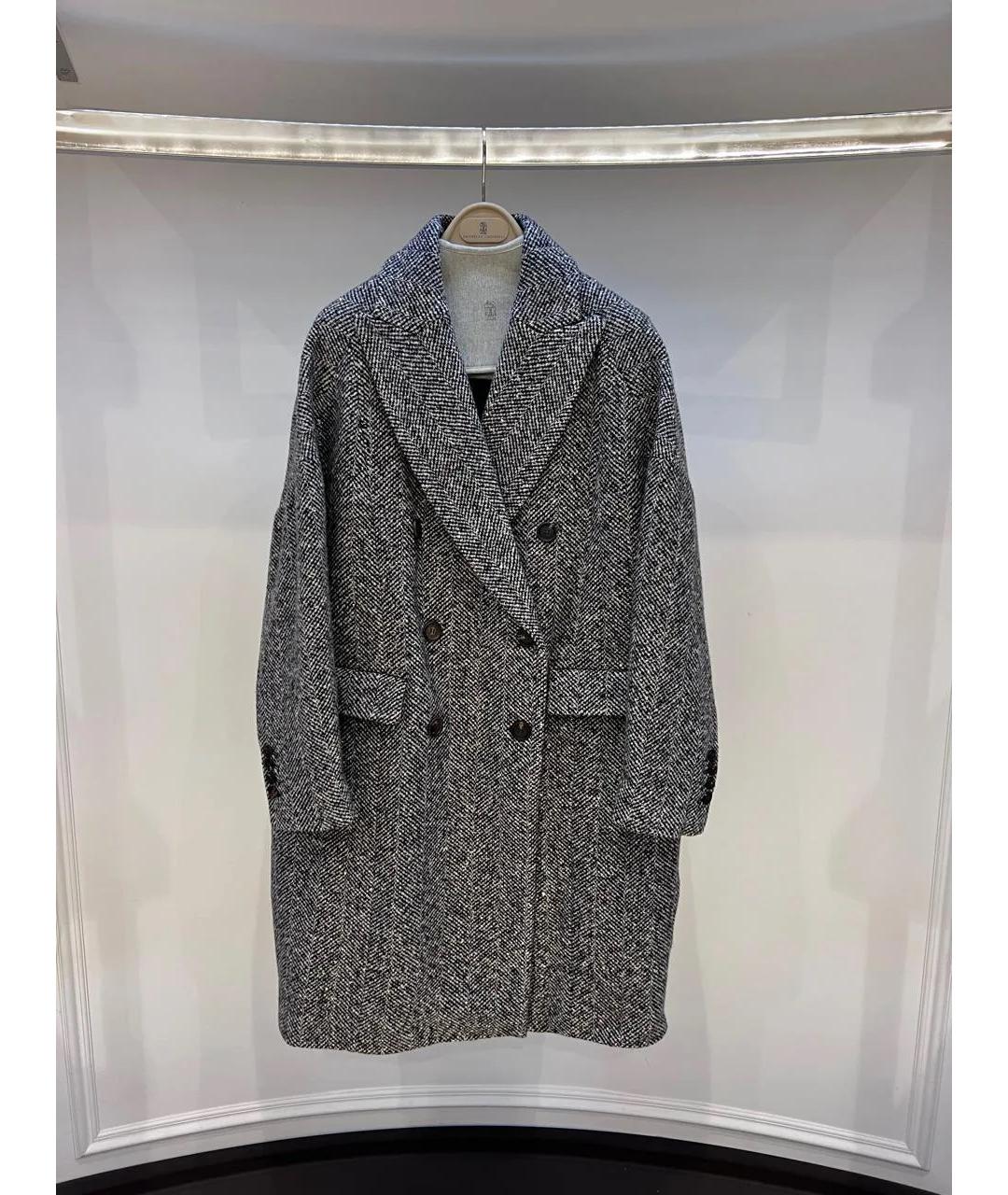 BRUNELLO CUCINELLI Серое пальто, фото 3