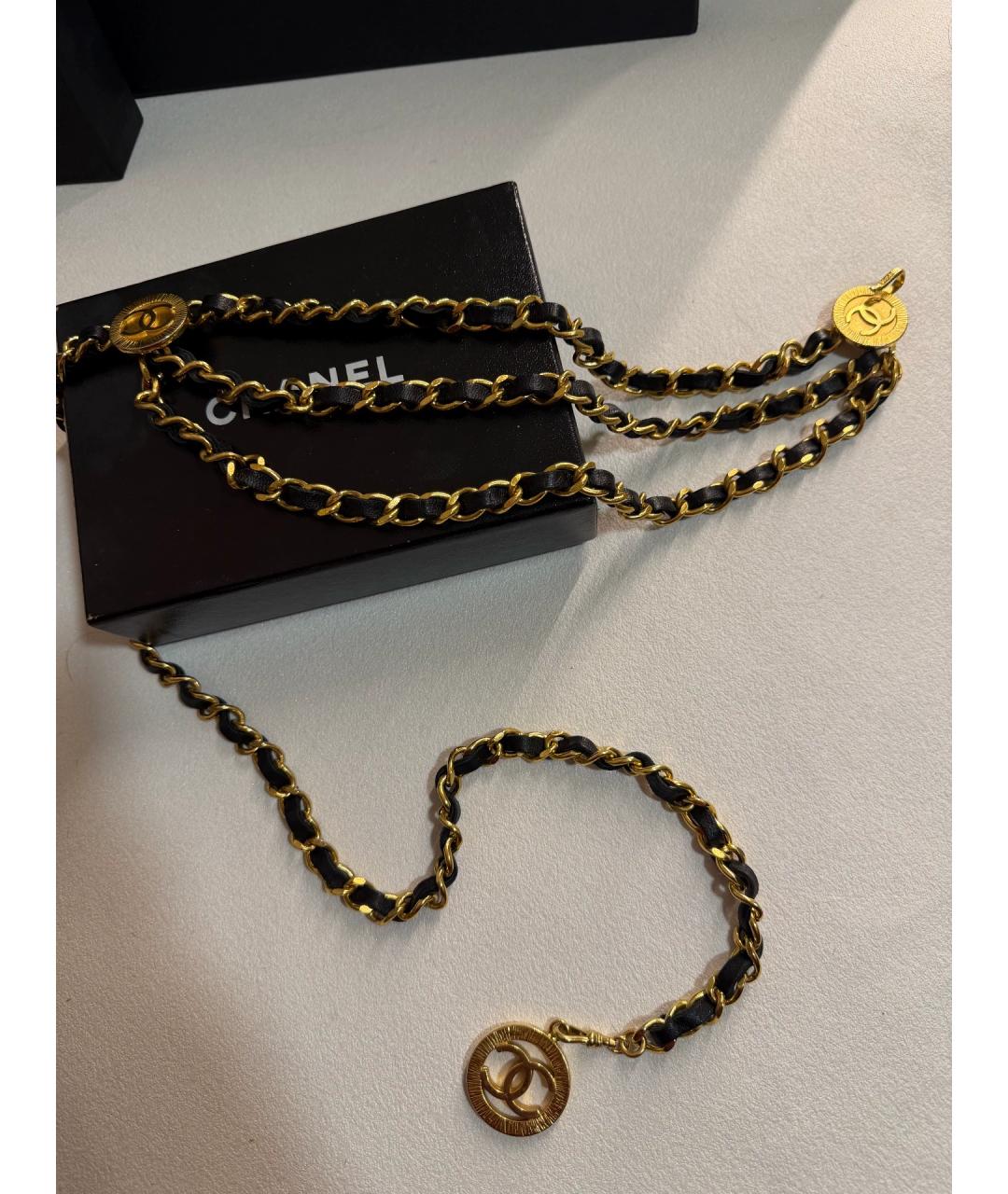 CHANEL Черный ремень, фото 2