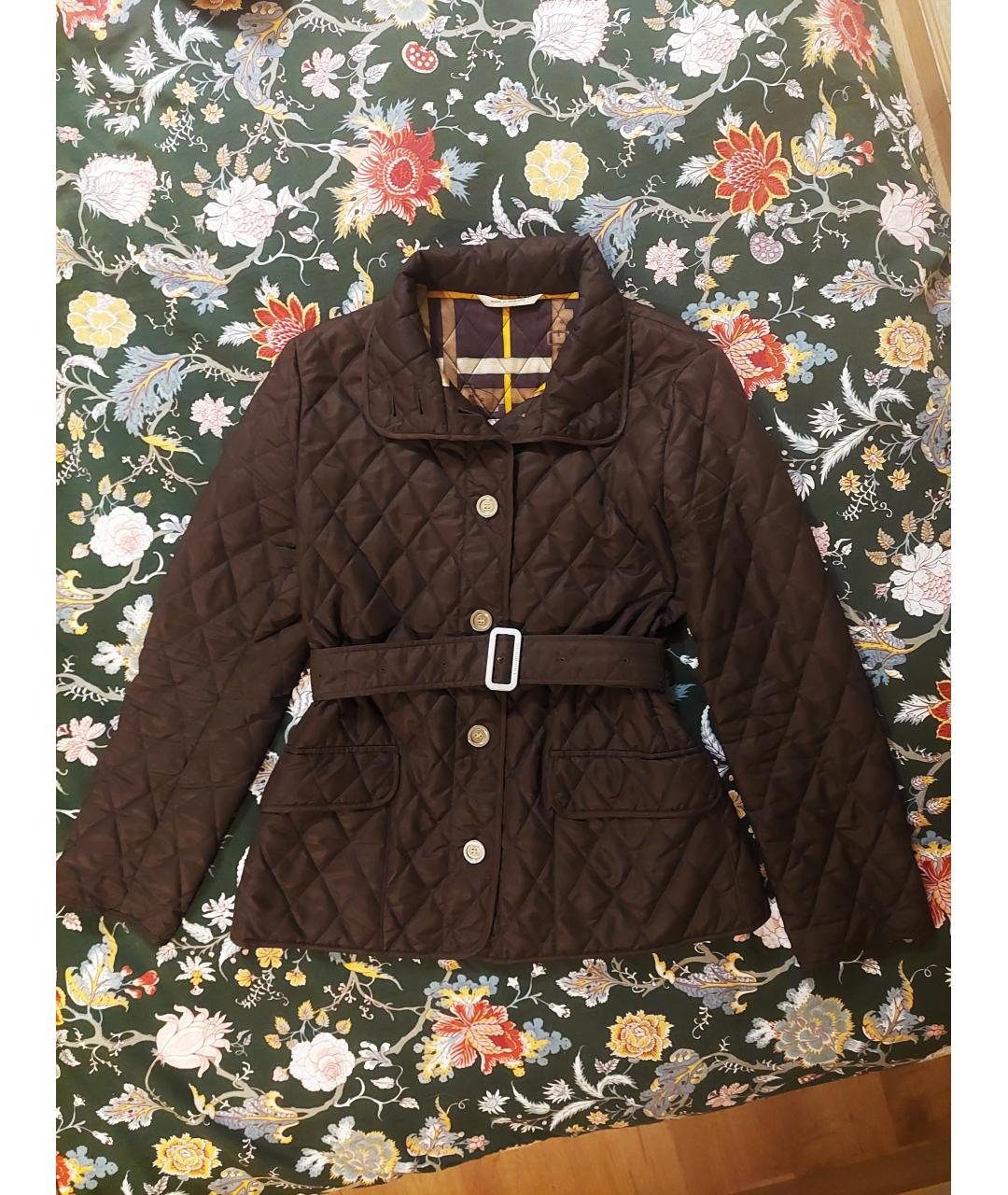 BURBERRY Коричневая полиэстеровая куртка, фото 11