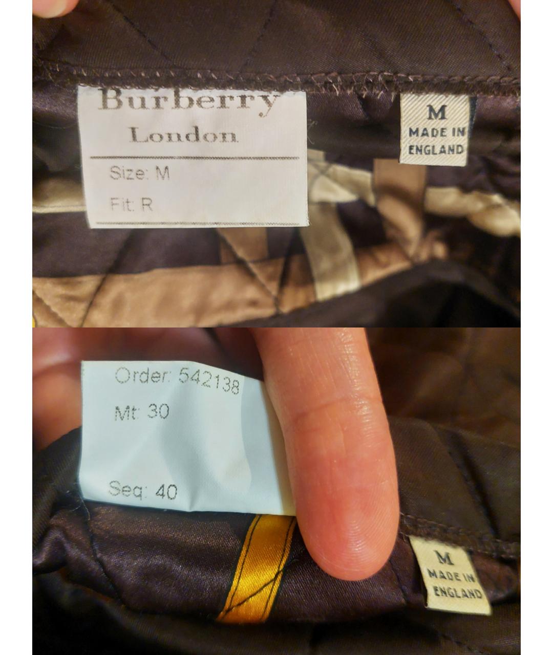 BURBERRY Коричневая полиэстеровая куртка, фото 4