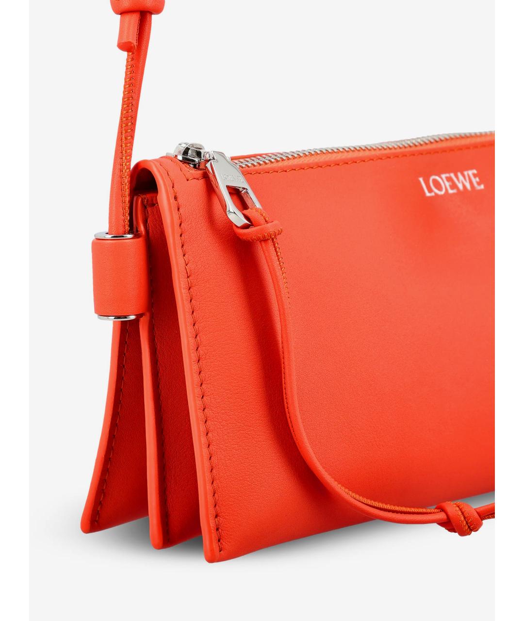 LOEWE Оранжевая кожаная сумка через плечо, фото 4
