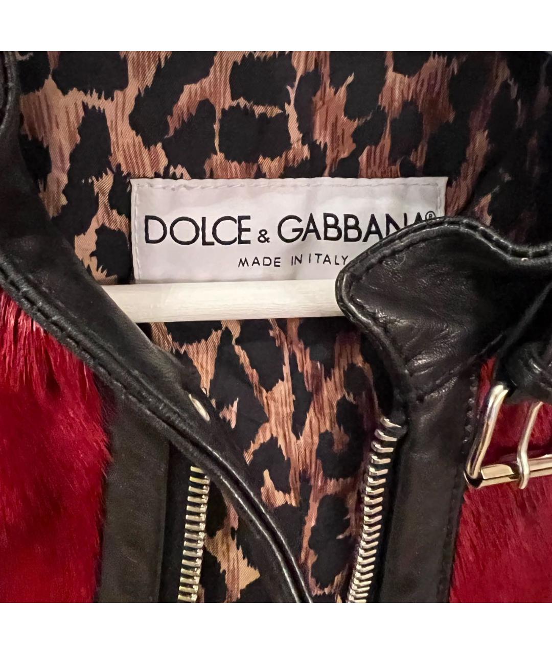 DOLCE&GABBANA Черная кожаная куртка, фото 3