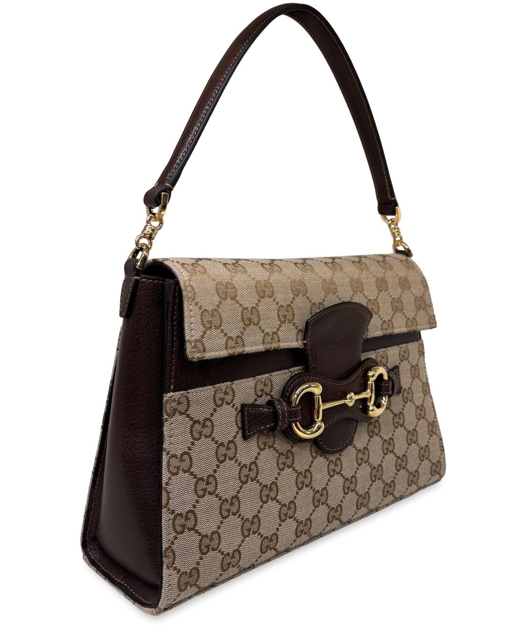 GUCCI Бежевая сумка тоут из канвы, фото 2