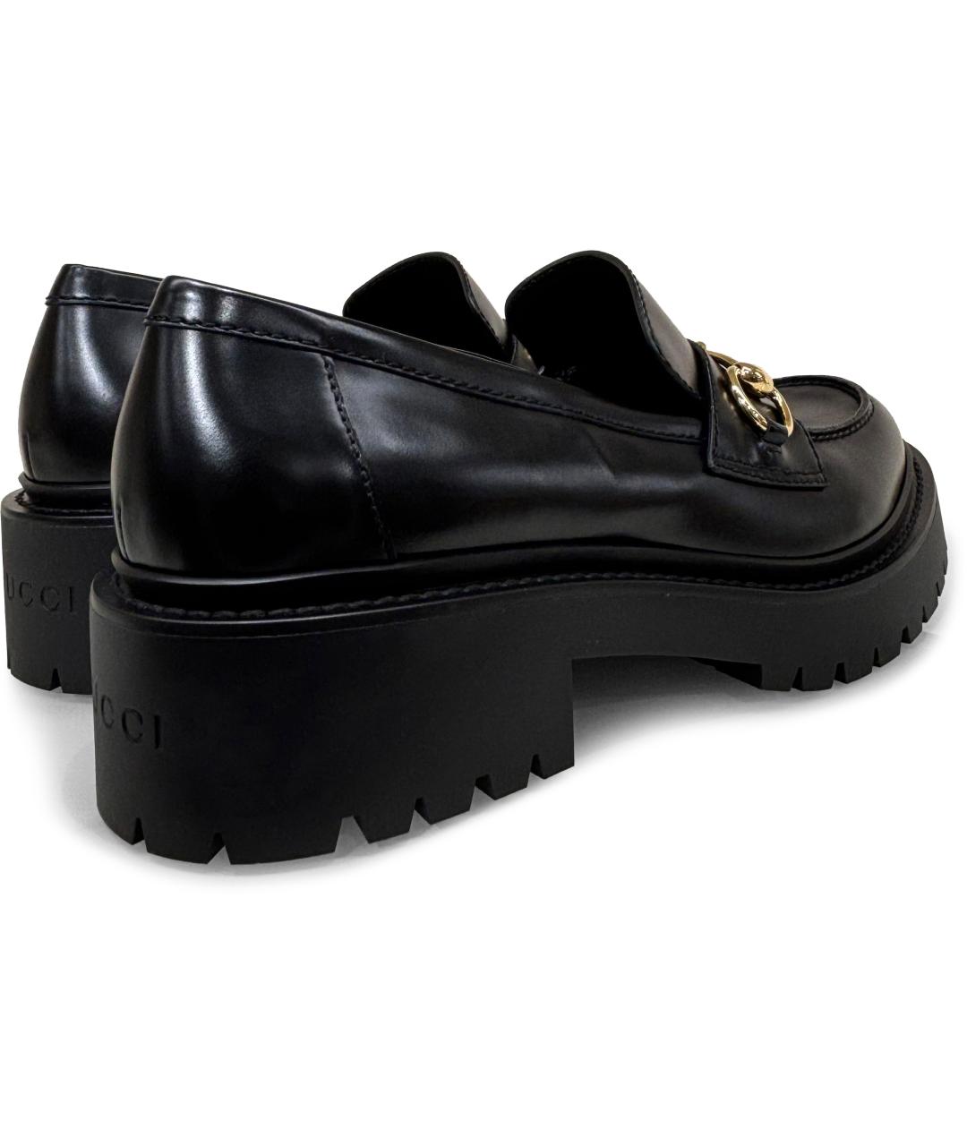 GUCCI Черные кожаные туфли, фото 4