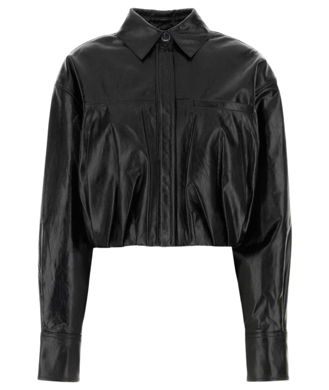 SPORTMAX Черная кожаная куртка, фото 1