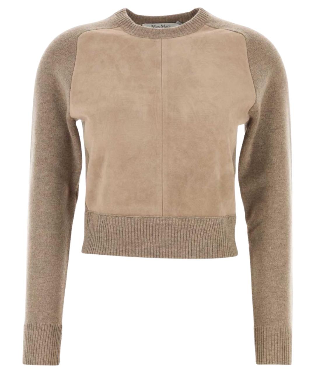 MAX MARA Бежевый шерстяной джемпер / свитер, фото 1