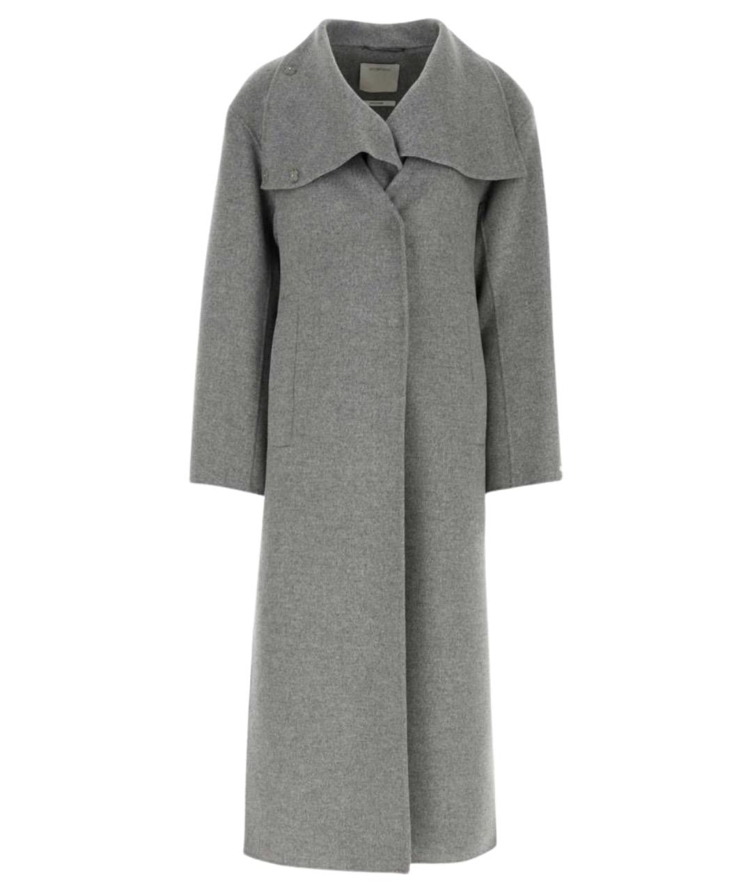 SPORTMAX Серое шерстяное пальто, фото 1