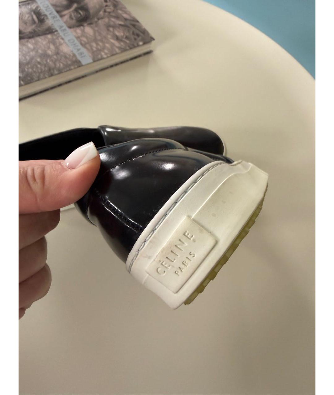 CELINE Черные слипоны, фото 4