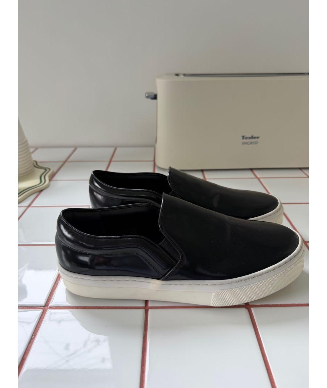 CELINE Черные кожаные слипоны, фото 2