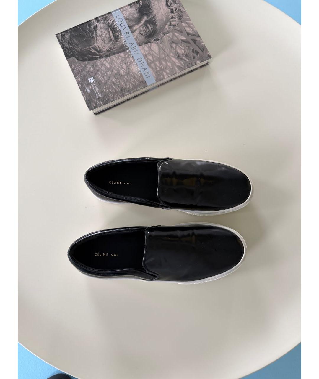 CELINE Черные слипоны, фото 4