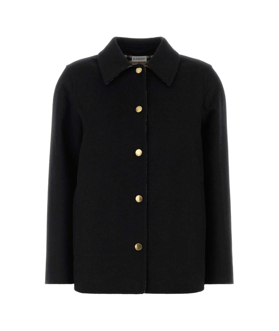 BURBERRY Черное шерстяное пальто, фото 3