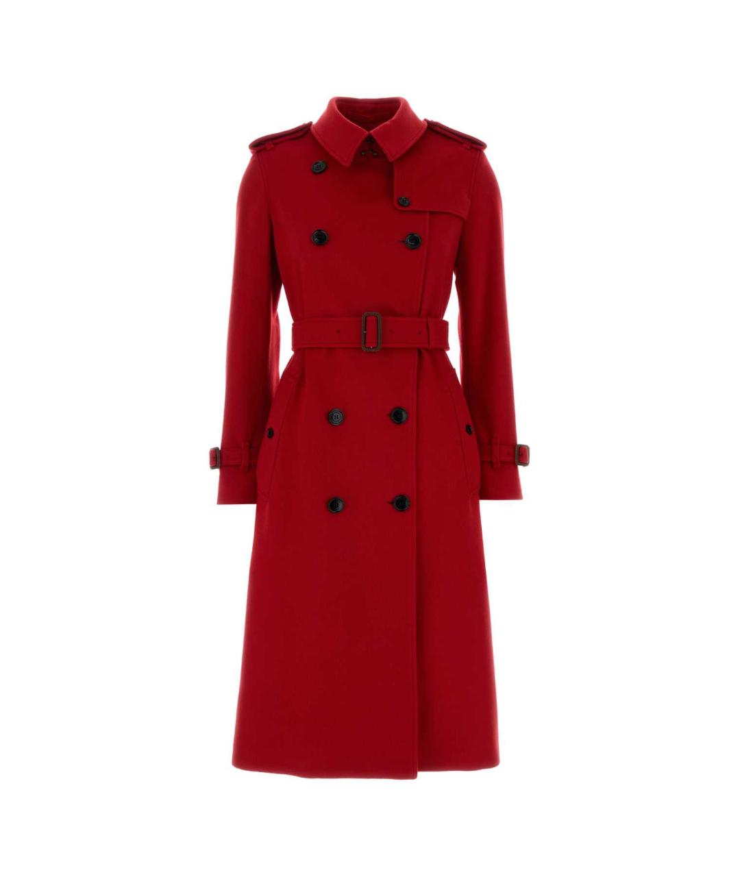 BURBERRY Красное кашемировое пальто, фото 3