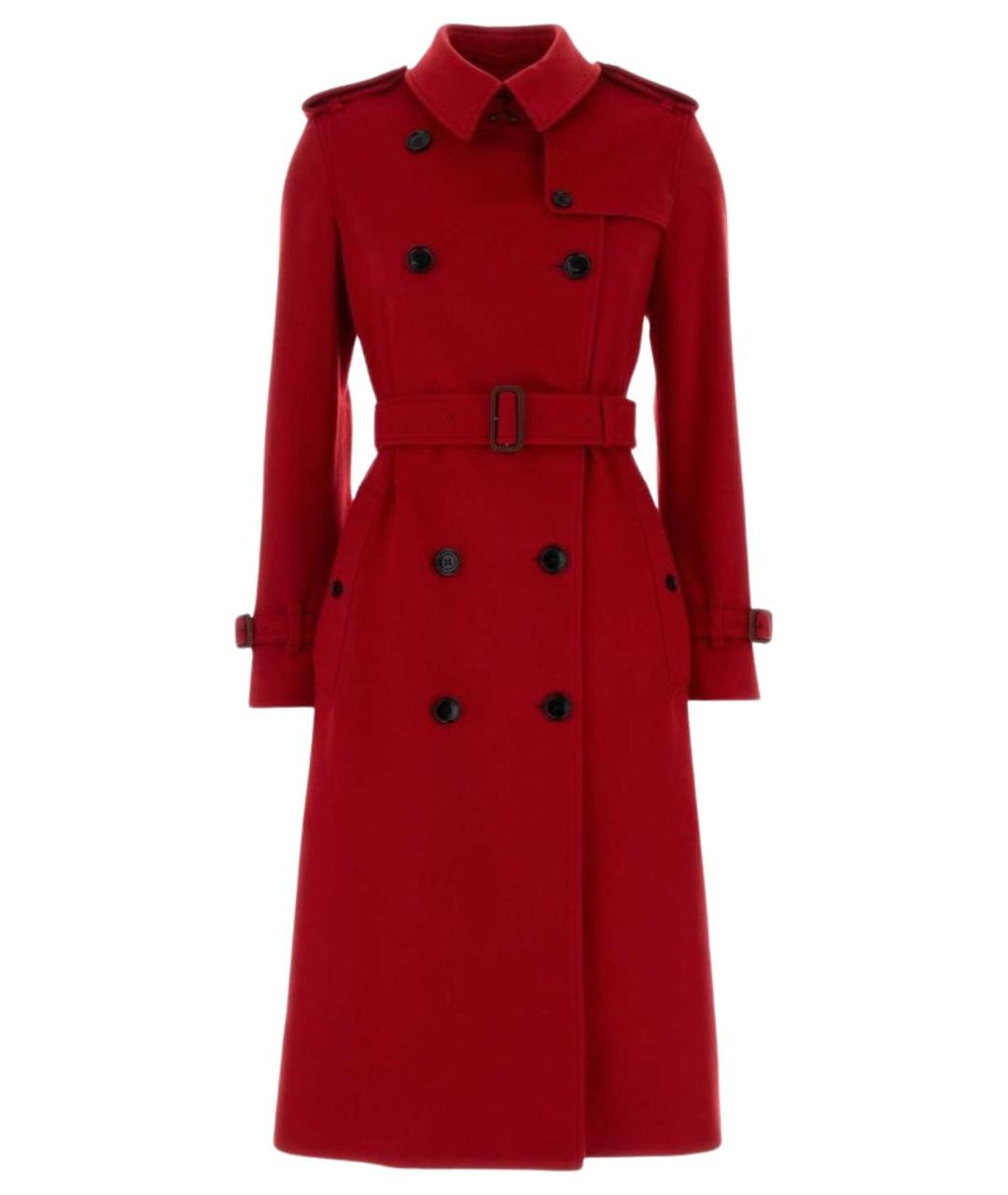 BURBERRY Красное кашемировое пальто, фото 1