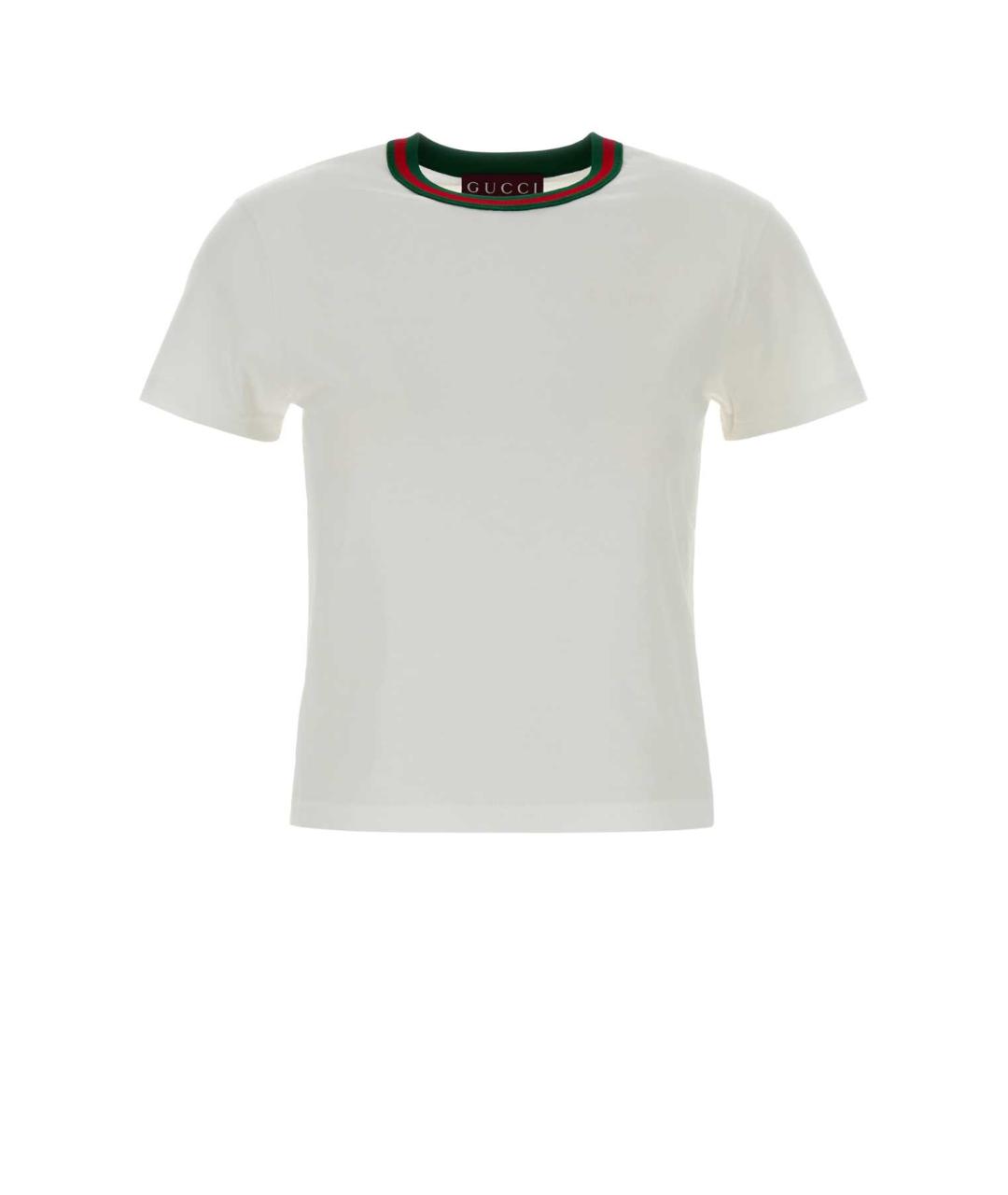 GUCCI Белая хлопковая футболка, фото 3