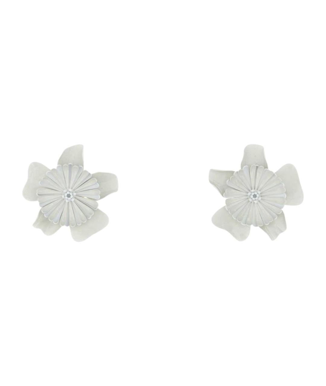 CHLOE Белые металлические серьги, фото 1