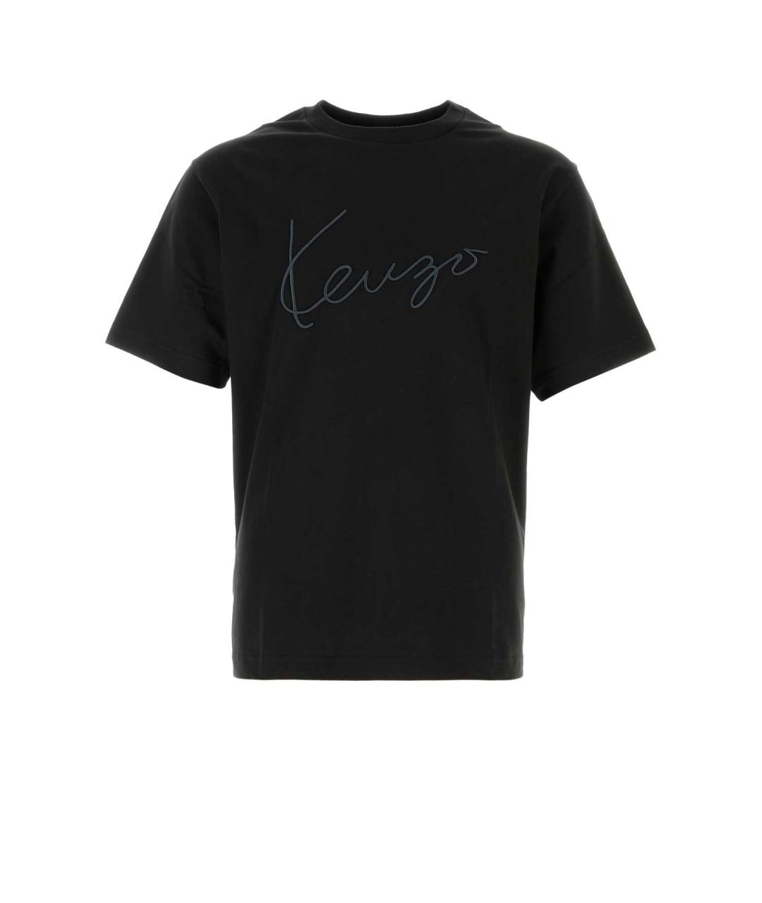KENZO Черная хлопковая футболка, фото 3