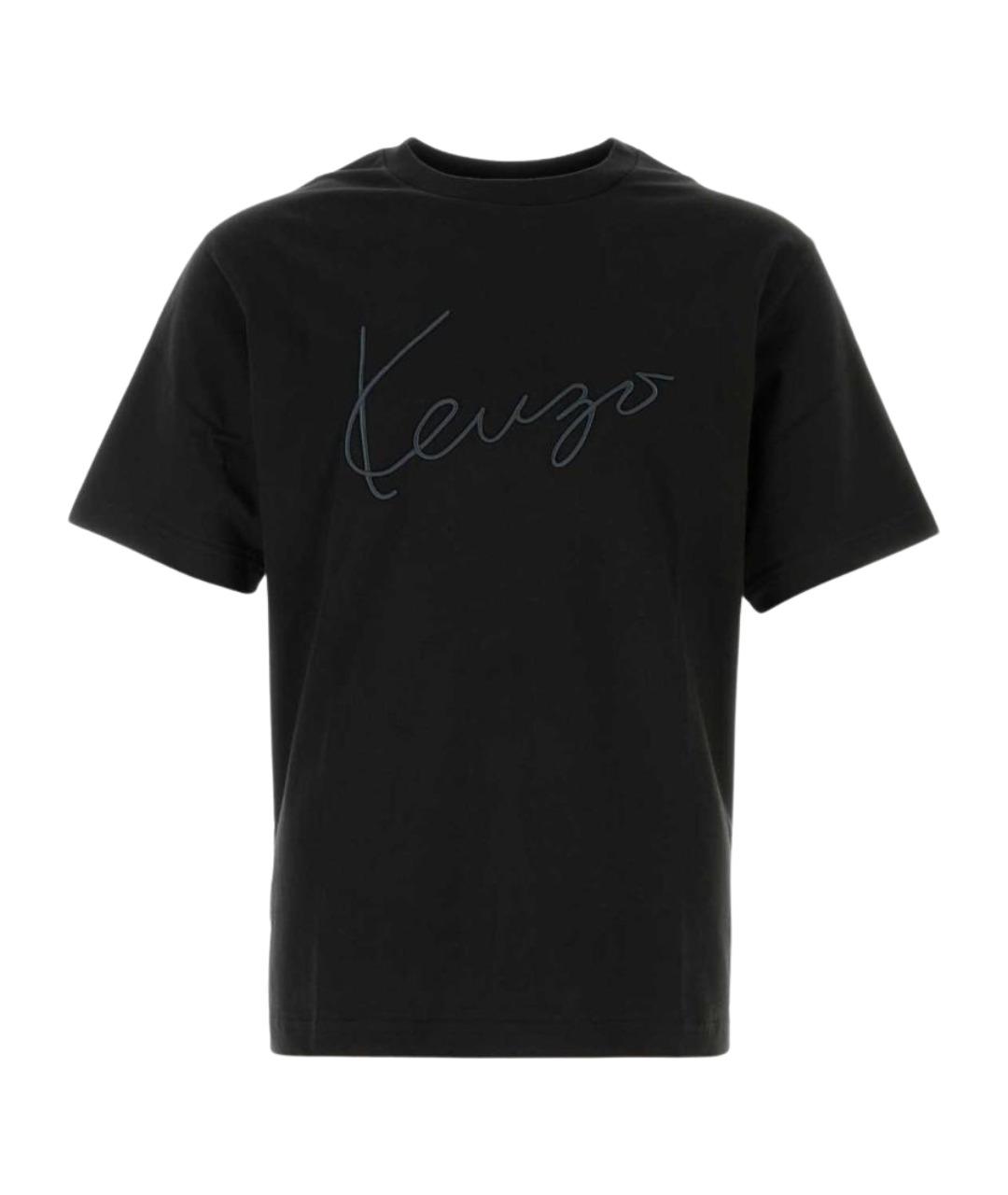 KENZO Черная хлопковая футболка, фото 1