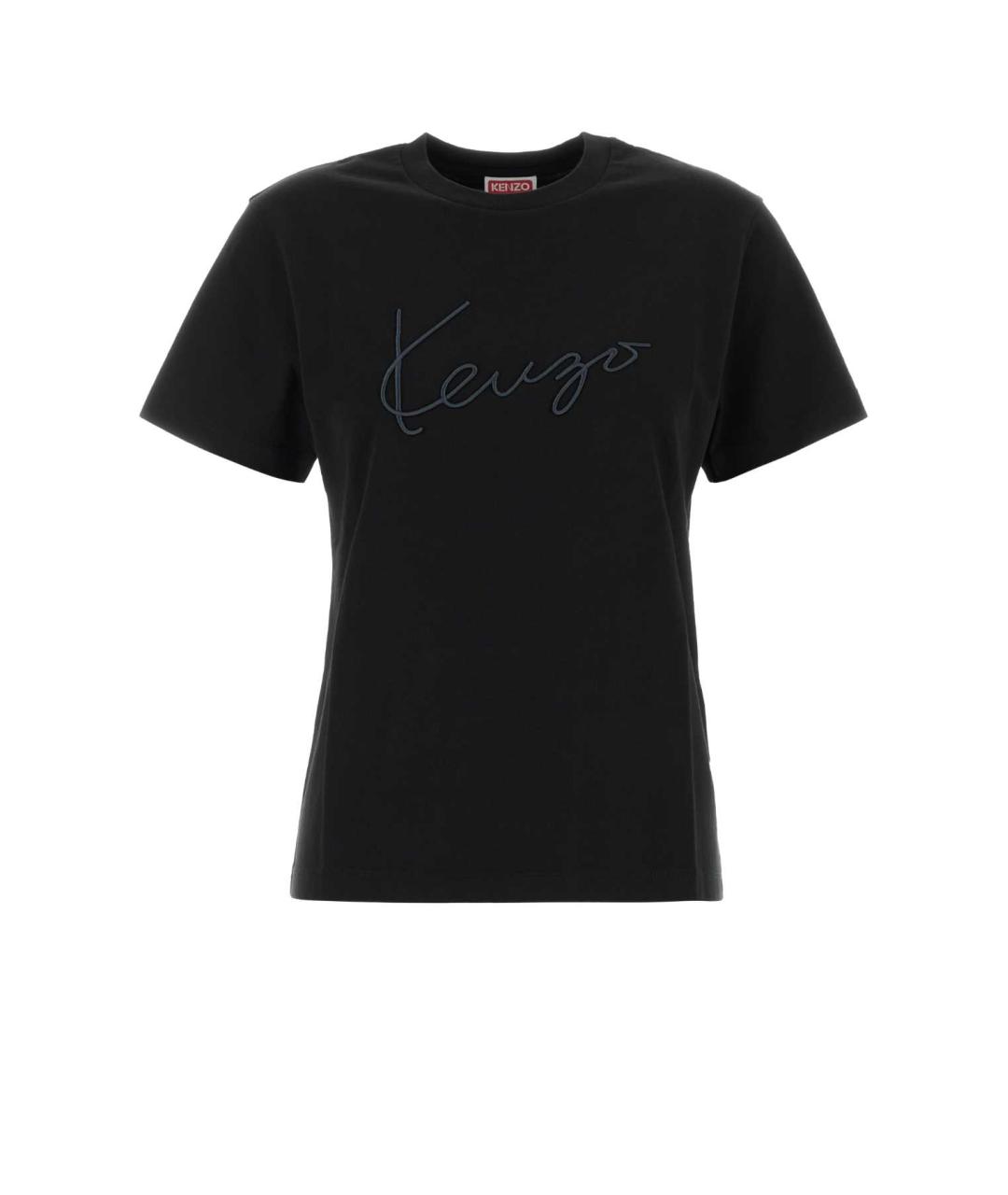 KENZO Черная хлопковая футболка, фото 3