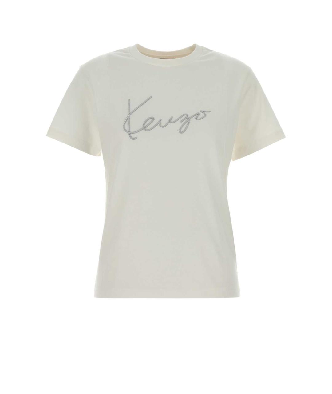 KENZO Белая хлопковая футболка, фото 3