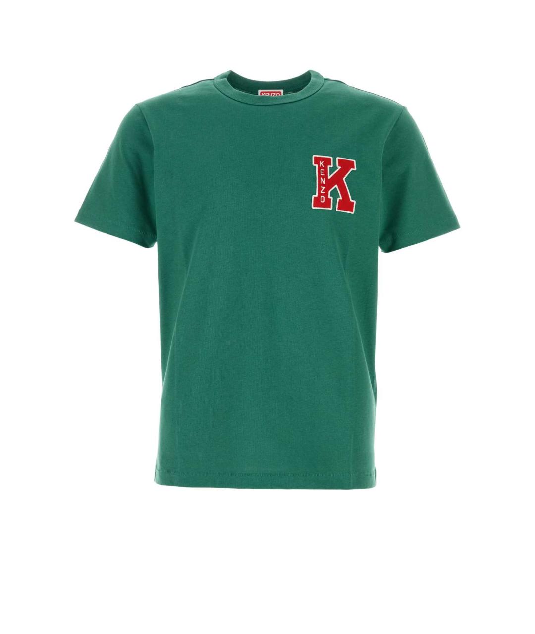 KENZO Зеленая хлопковая футболка, фото 3
