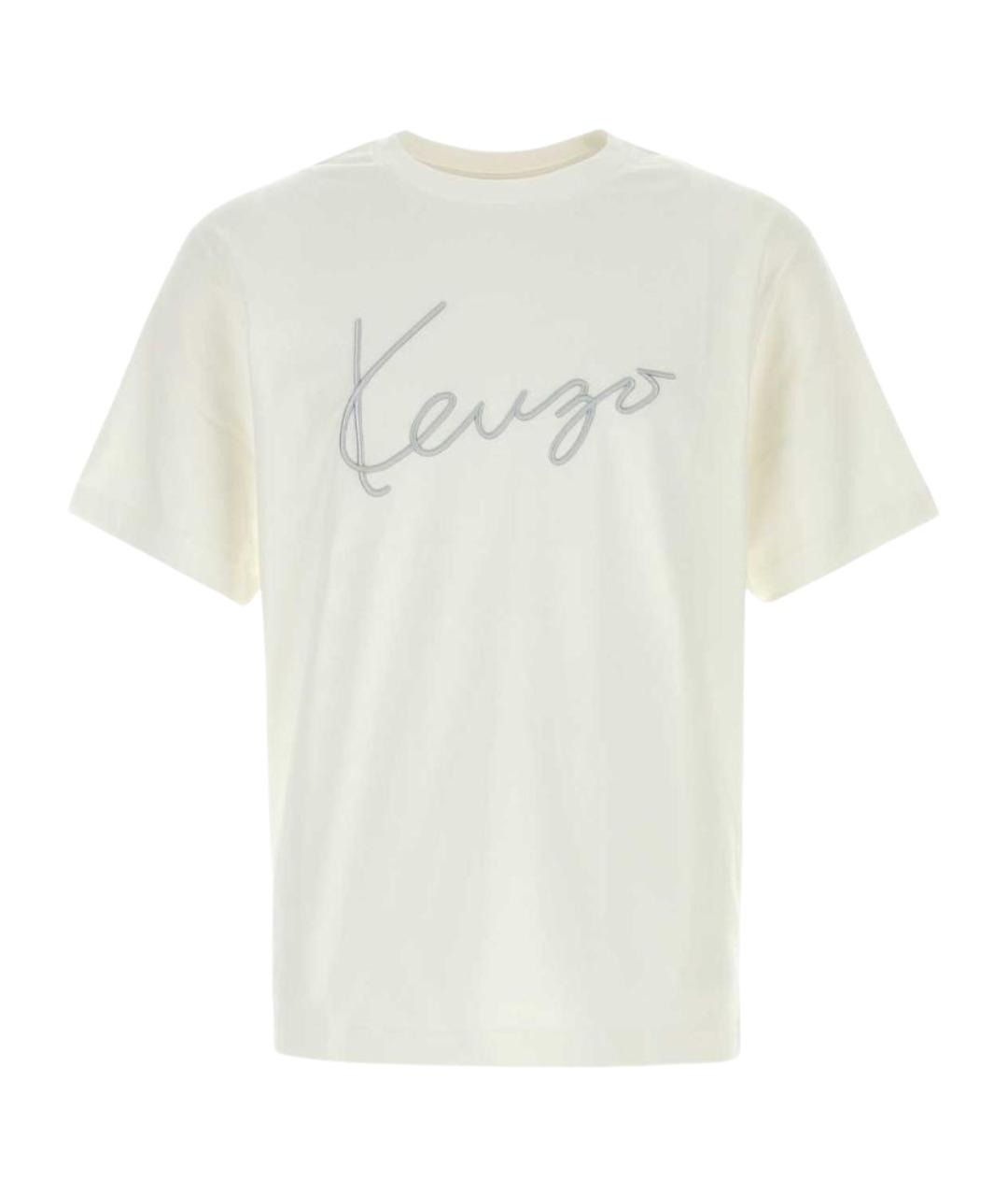 KENZO Белая хлопковая футболка, фото 1