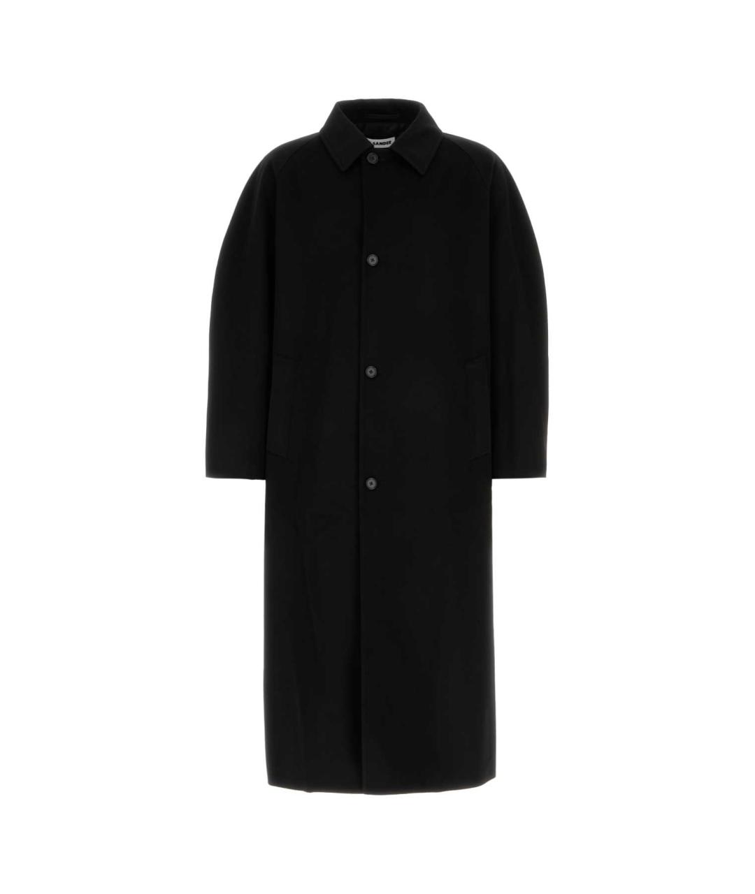 JIL SANDER Черное шерстяное пальто, фото 3