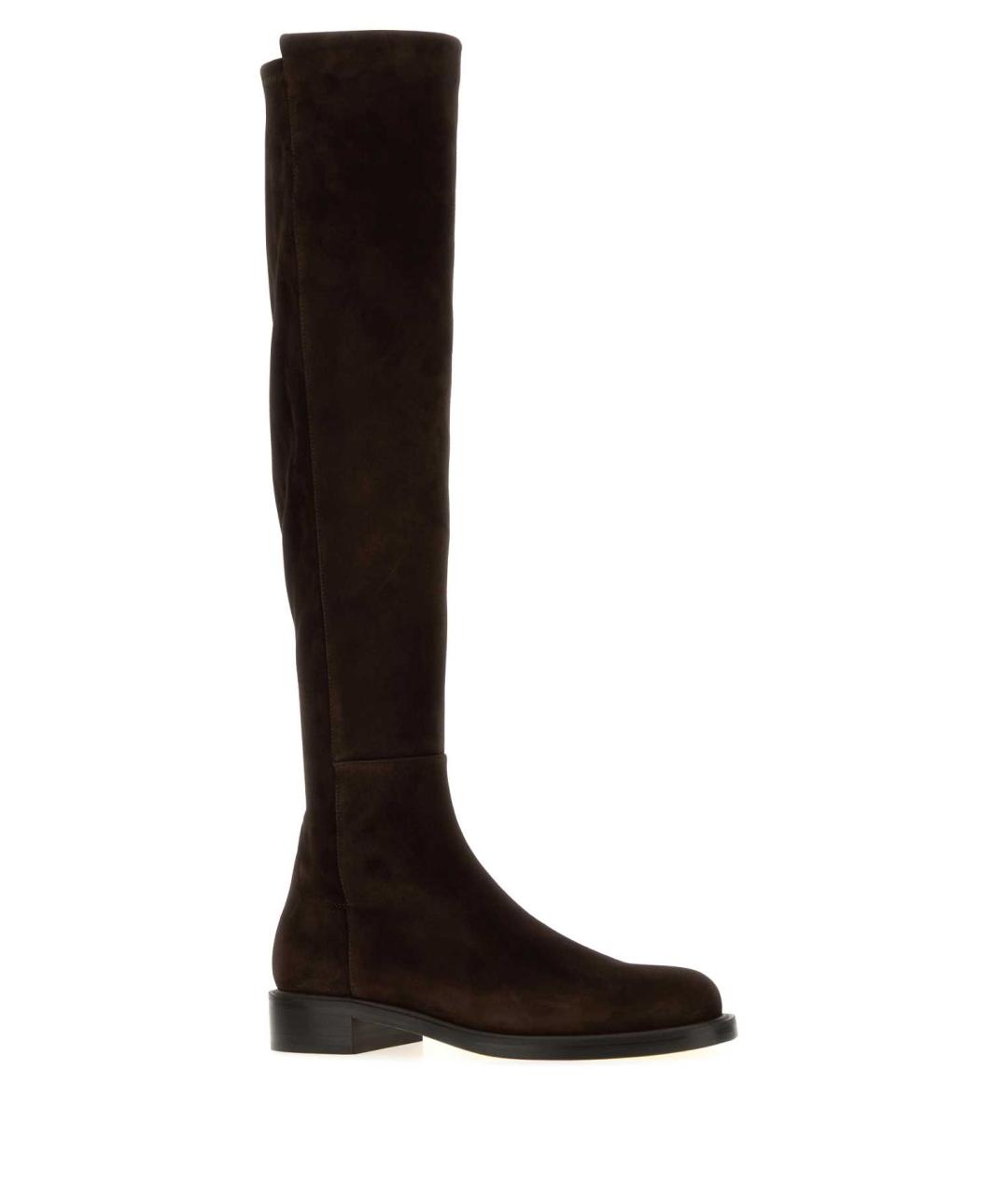 STUART WEITZMAN Коричневые замшевые сапоги, фото 2