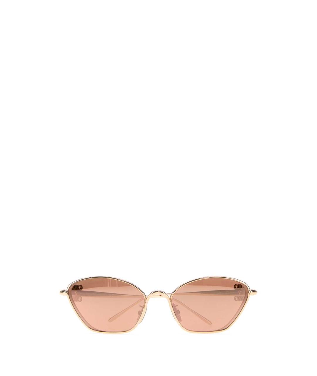 LOEWE Золотые металлические солнцезащитные очки, фото 2