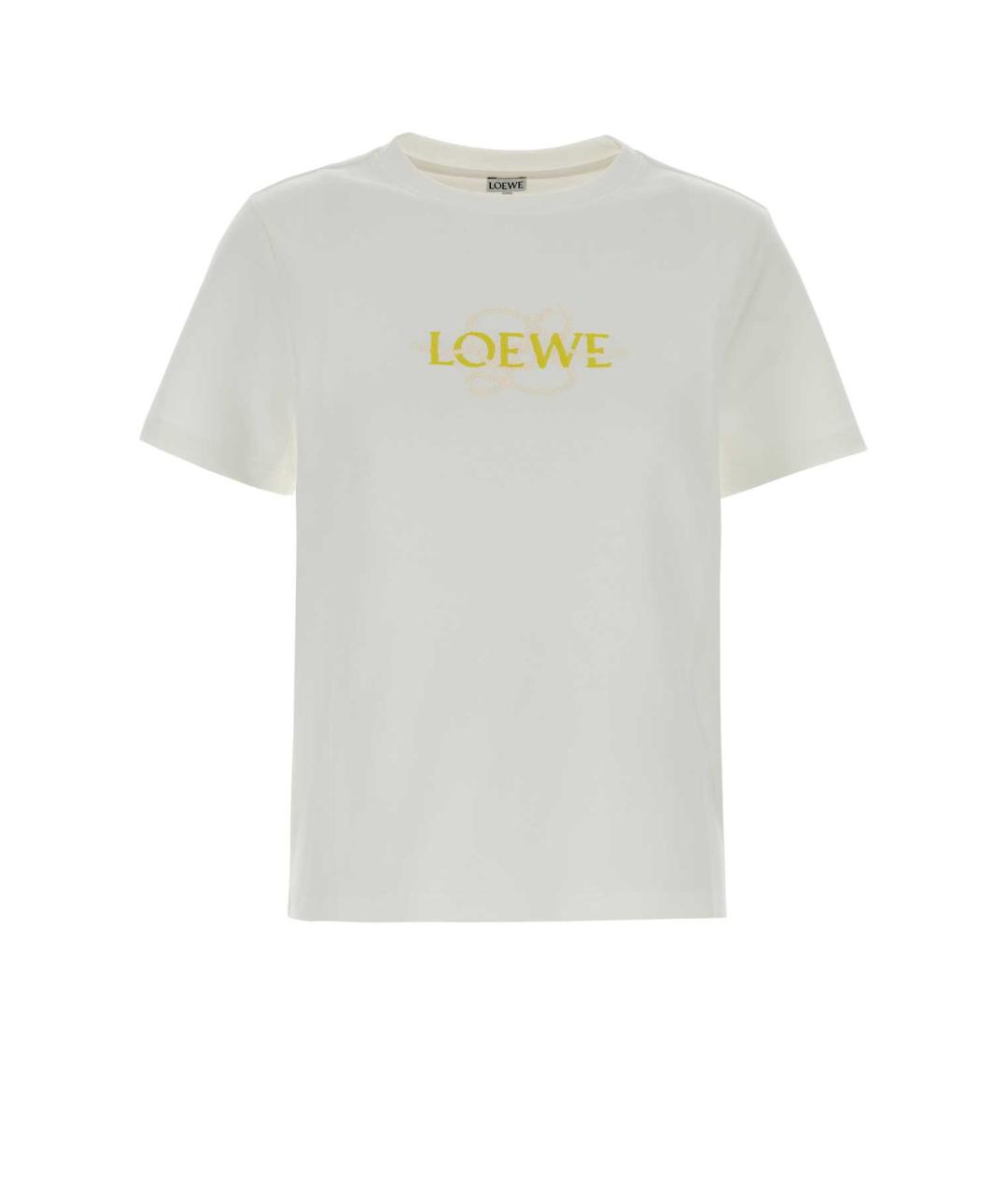 LOEWE Белая хлопковая футболка, фото 3