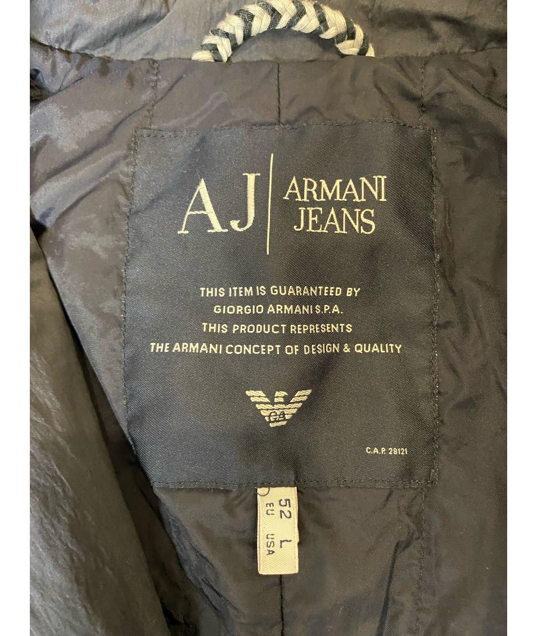 ARMANI JEANS Темно-синяя полиамидовая куртка, фото 3
