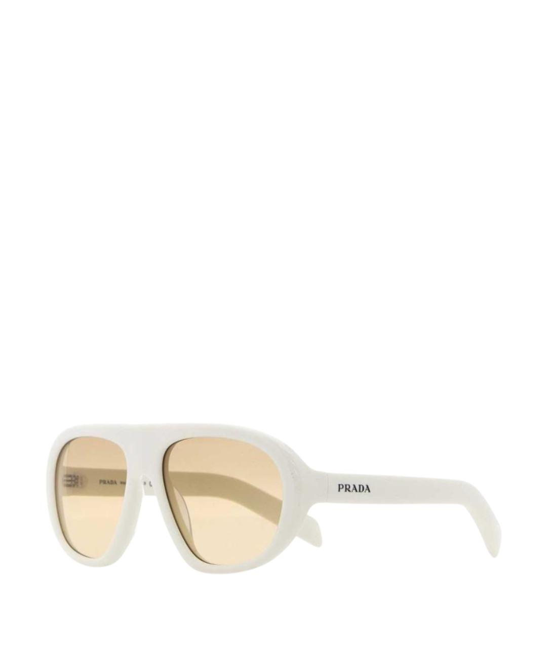 PRADA Белые пластиковые солнцезащитные очки, фото 1