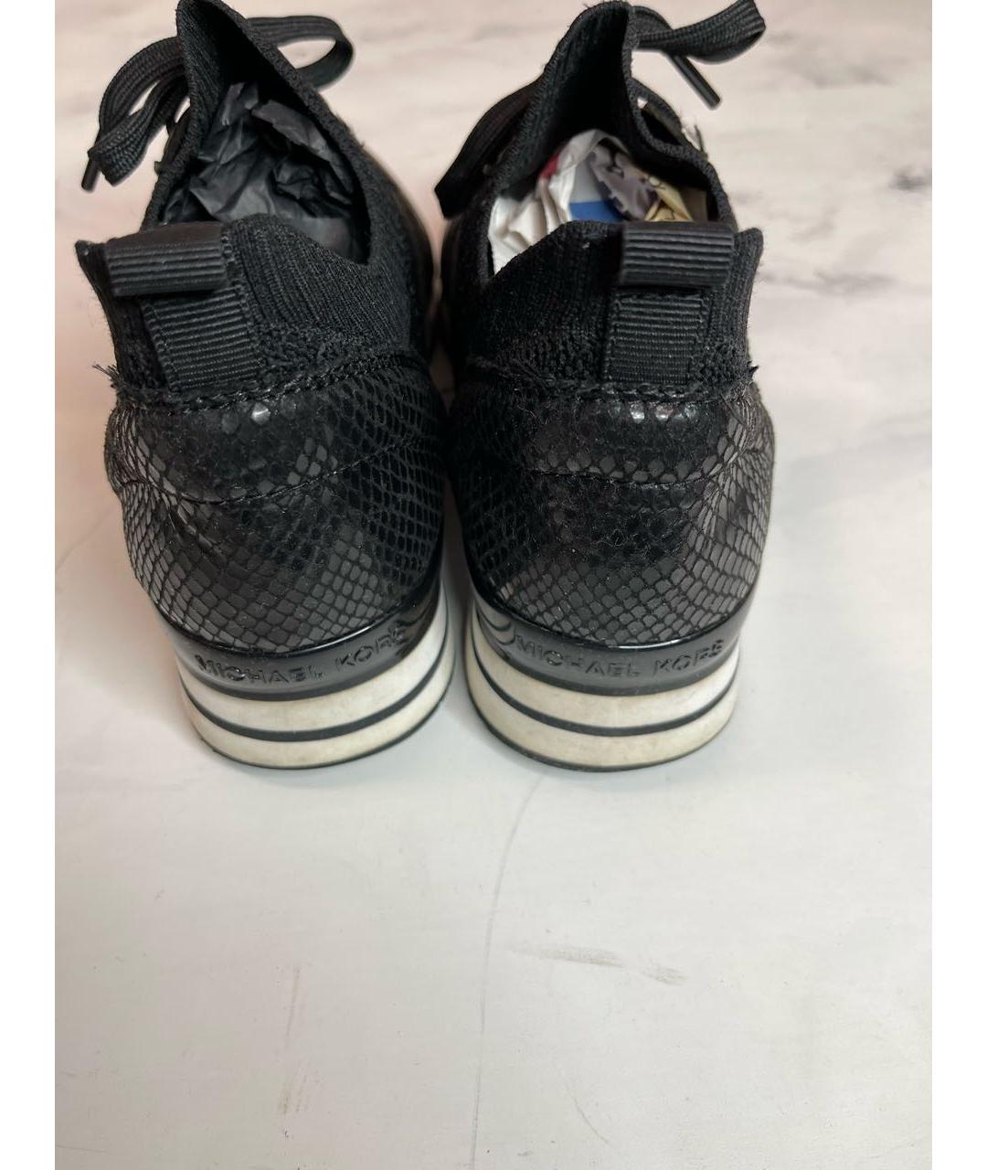 MICHAEL KORS Черные текстильные кроссовки, фото 4