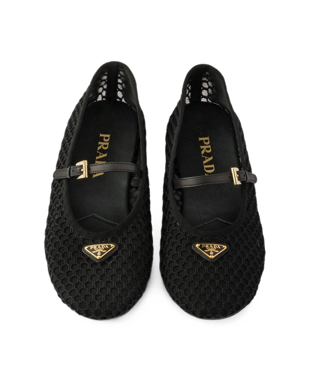 PRADA Черные синтетические балетки, фото 4