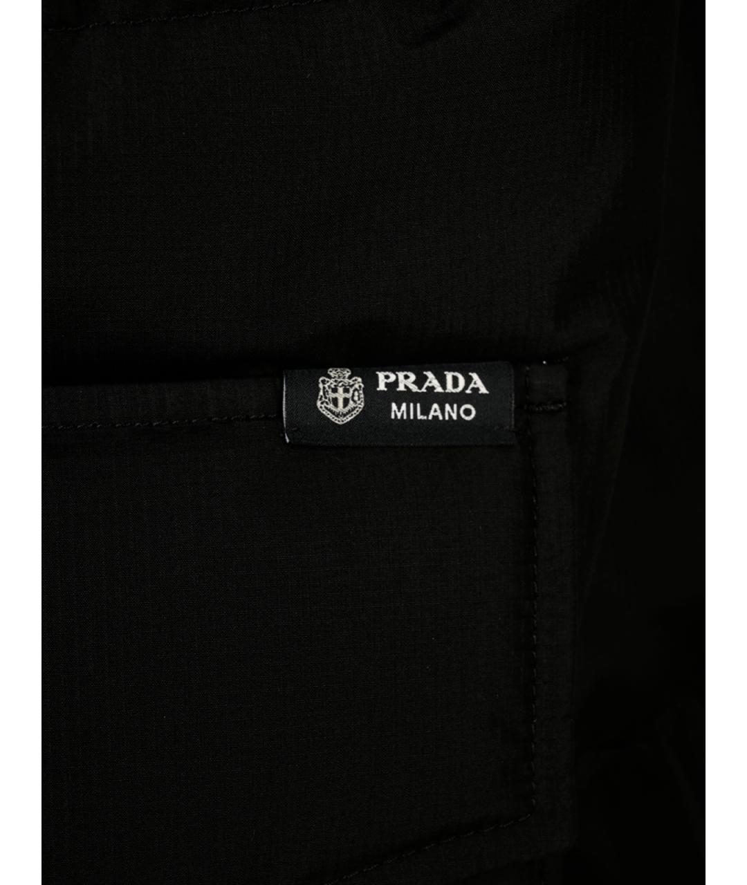 PRADA Черный синтетический пуховик, фото 3