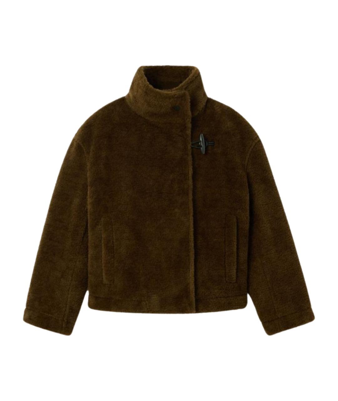 JACQUEMUS Хаки полиэстеровая шуба, фото 1