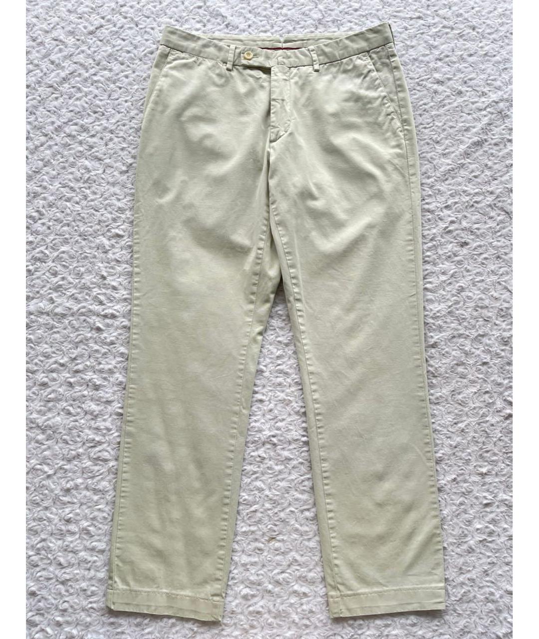 HACKETT Бежевые хлопковые брюки чинос, фото 8