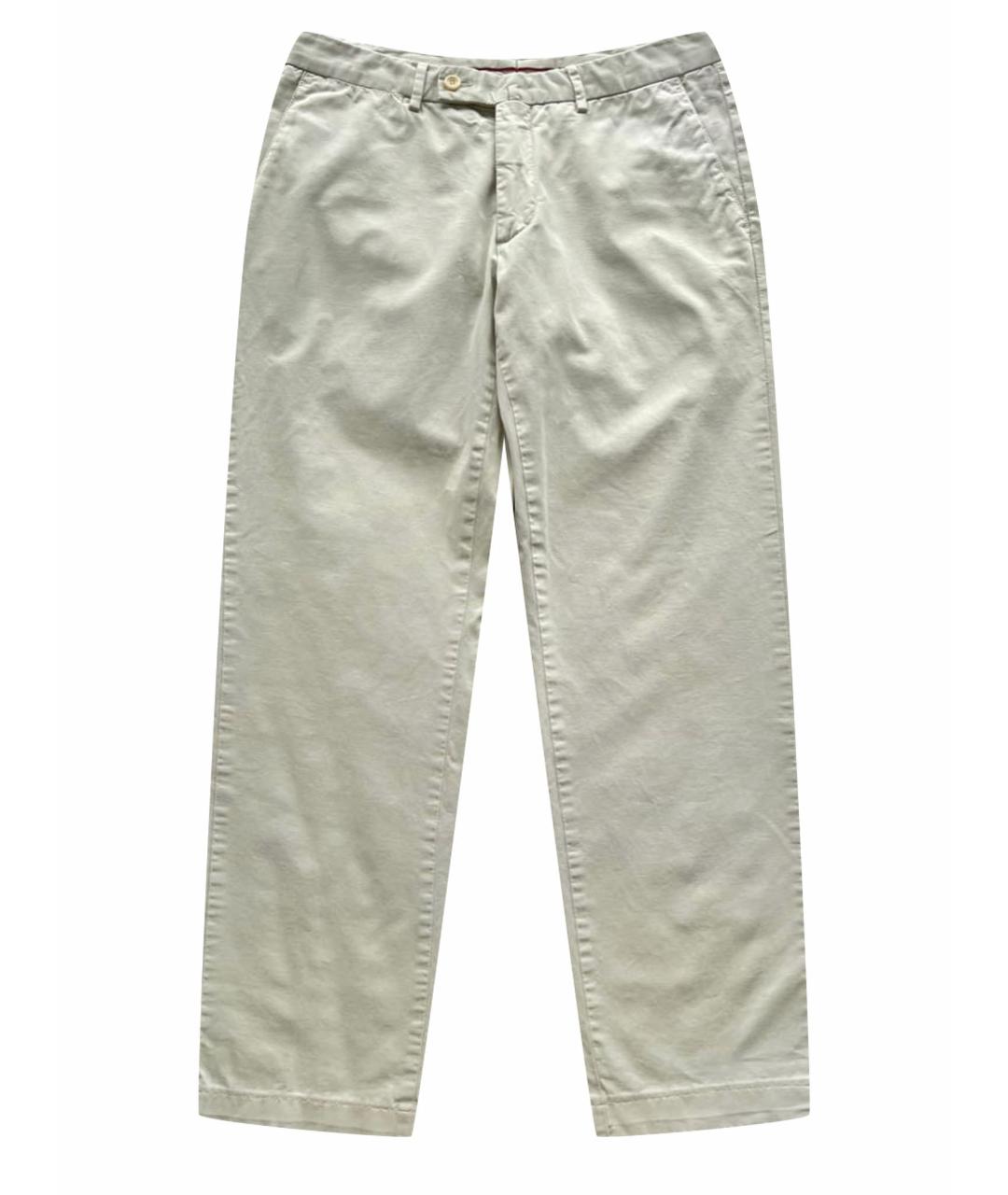 HACKETT Бежевые хлопковые брюки чинос, фото 1