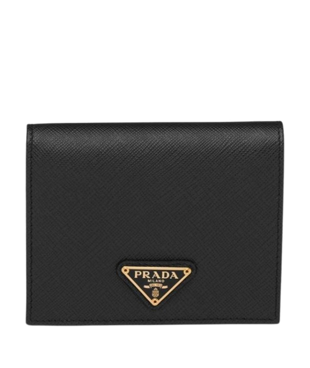PRADA Черный кожаный кошелек, фото 1