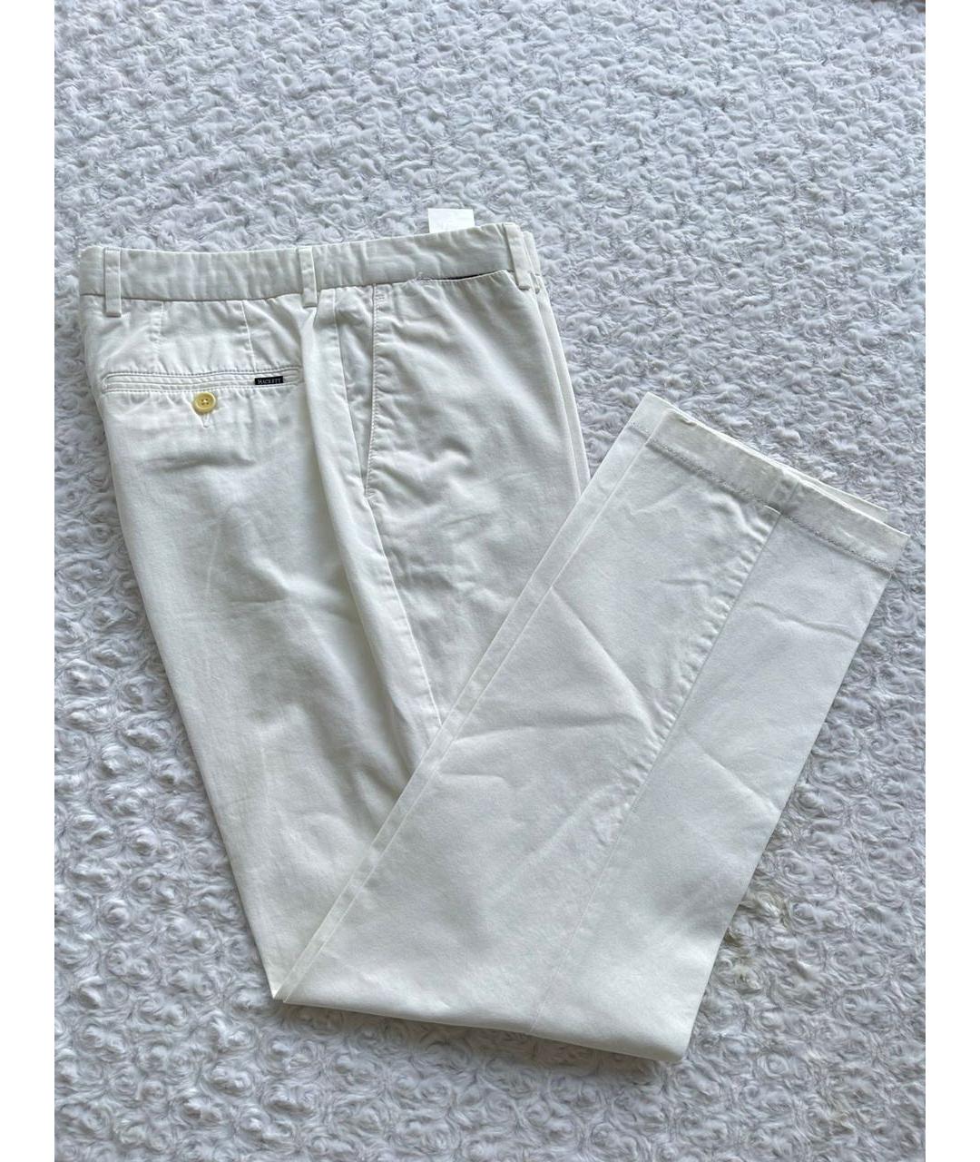 HACKETT Белые хлопковые брюки чинос, фото 8