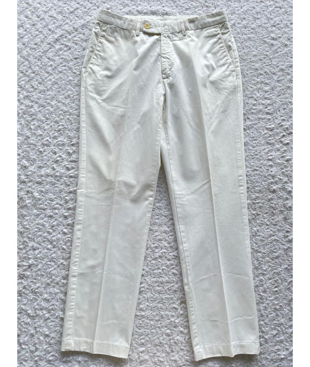 HACKETT Белые хлопковые брюки чинос, фото 9
