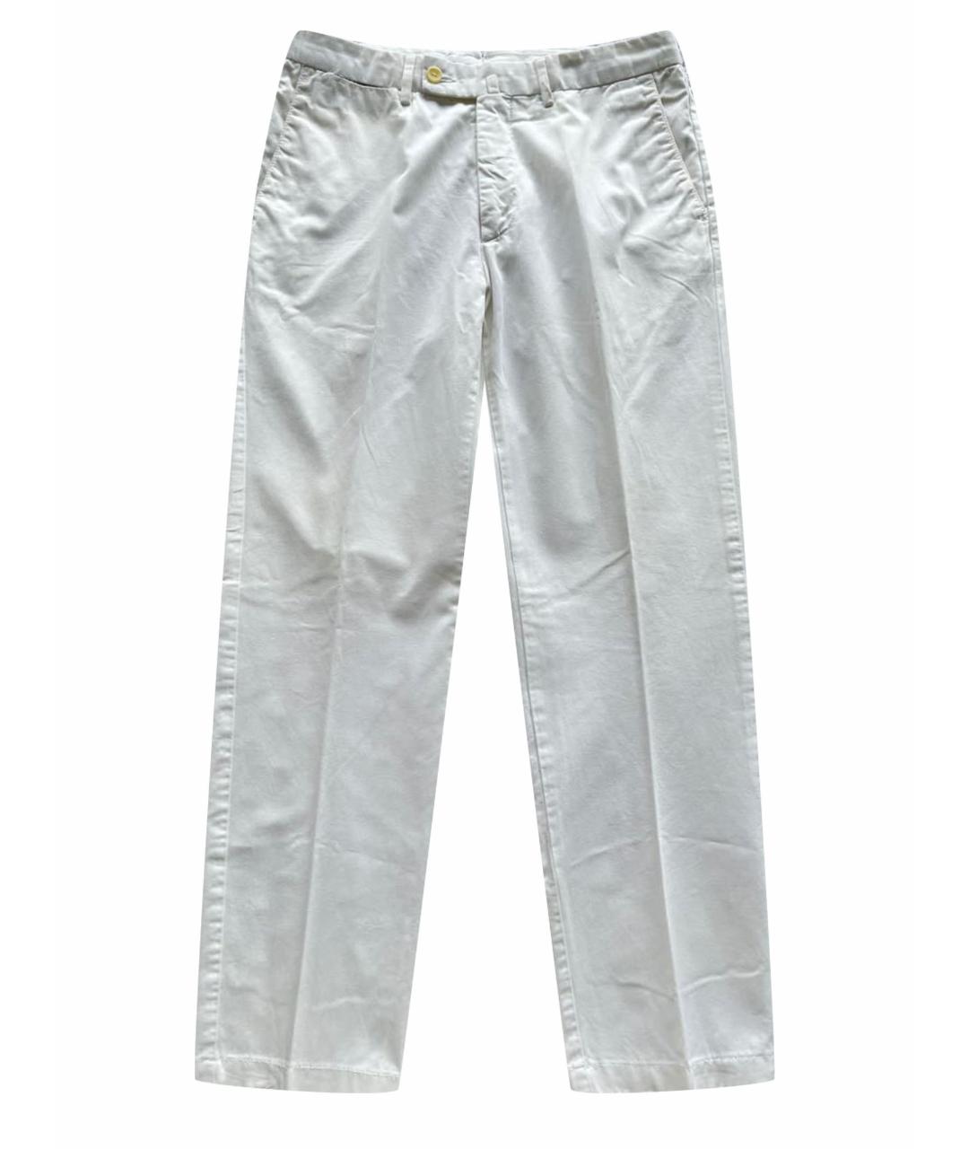 HACKETT Белые хлопковые брюки чинос, фото 1